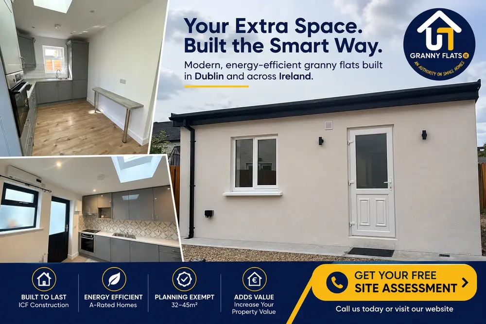 Modern energy-efficient grannyflats in Dublin BER with high-performance insulation and A-rated windows