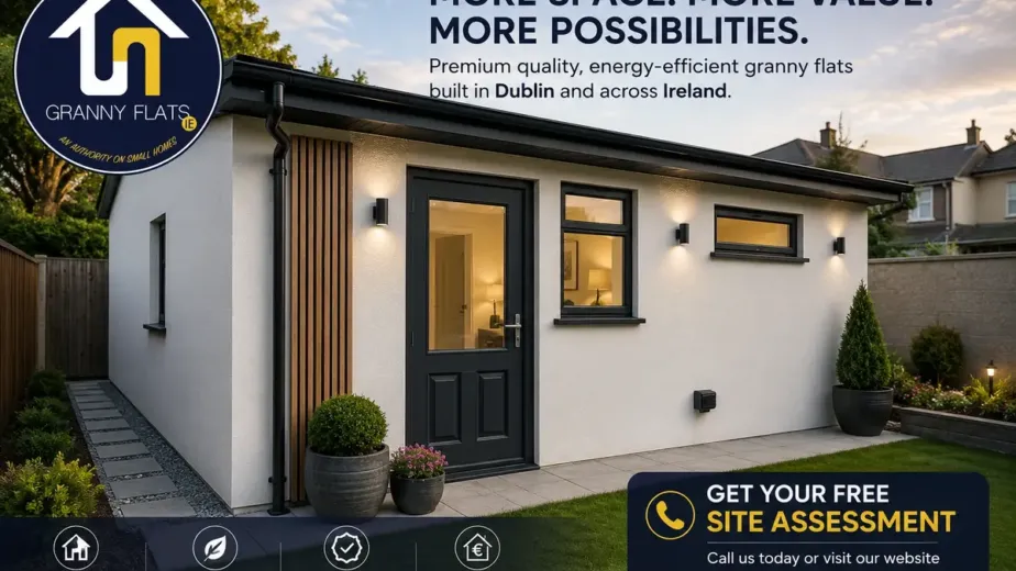 Granny Flat Dublin  Accessible Dublin granny flat designed for an elderly parent close to the family home